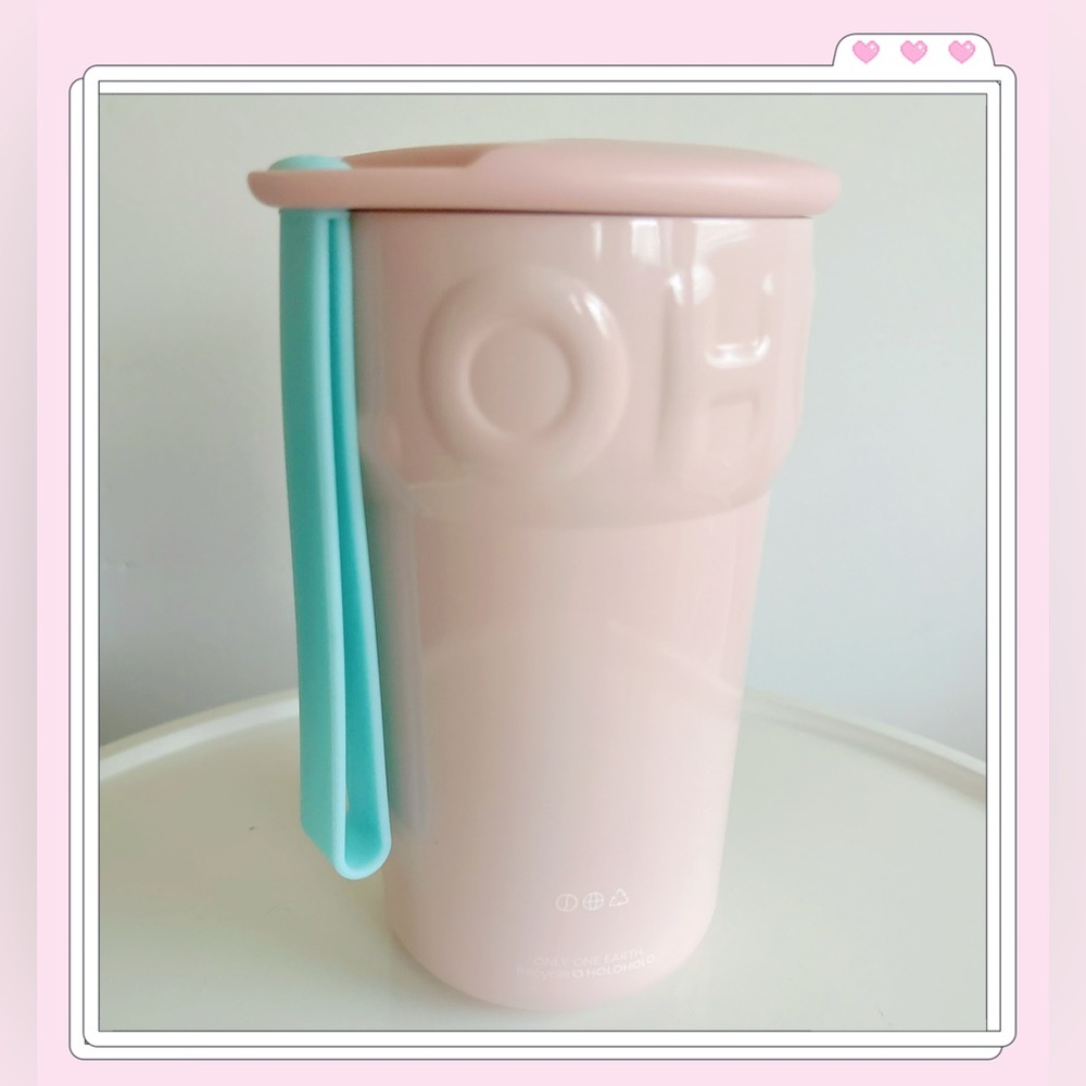 Holoholo “Ice Cream” Pink Tumbler with Blue Handle